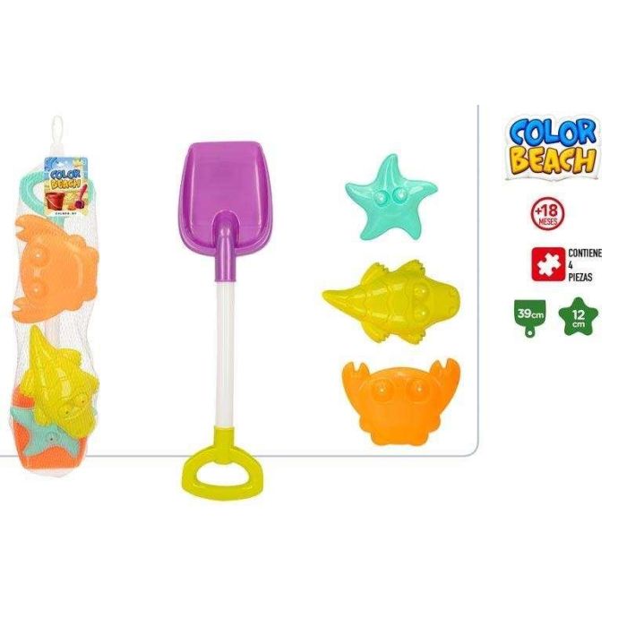 Color Baby Pala Playa con 3 Moldes en Red 39 cm - Modelos Surtidos 4