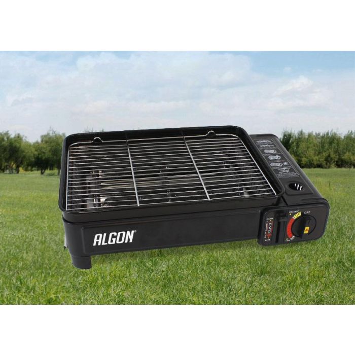 Algon Bbq Hornillo de Gas Portátil con Parrilla 43x28x11.2 cm – Ideal para Camping y Barbacoas al Aire Libre 5