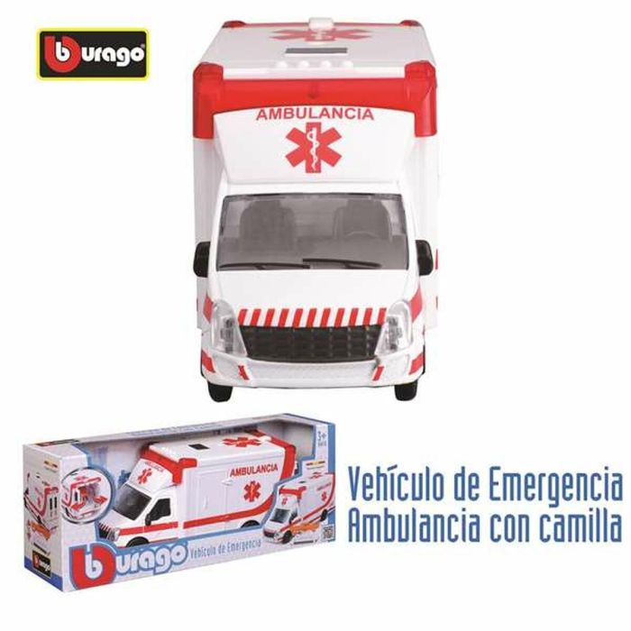 Vehiculo de emergencias ambulancia escala 1:50 burago 6