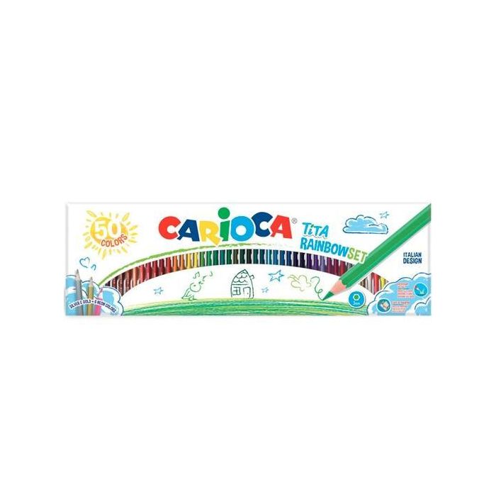 Carioca Lápices De Colores Tita Rainbow C-Surtidos Estuche 50 Ud