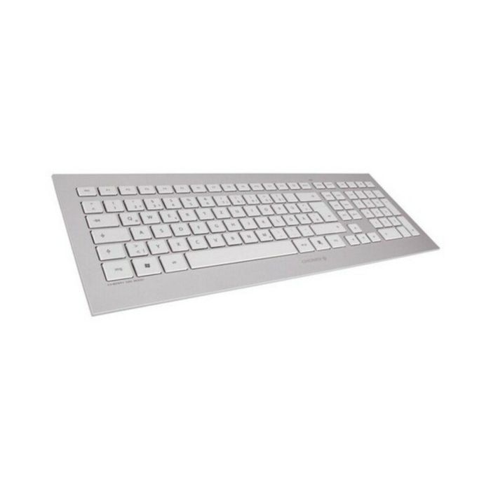 Cherry DW 8000 Juego de Teclado y Ratón Inalámbrico, Diseño Moderno y Plano, Blanco/Plateado 3