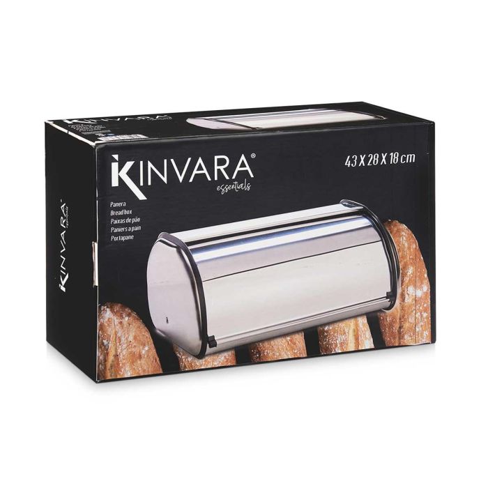 Kinvara Panera de Acero Inoxidable Plata 43x19x28 cm (Set de 4) 2