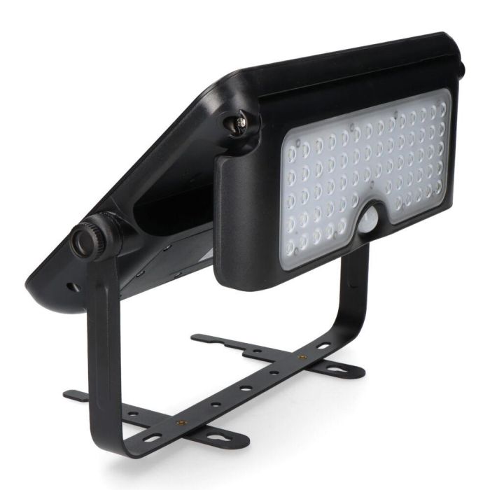 Edm Aplique LED Solar 10W 1150lm Negro con Sensor de Presencia, 27.5x19.6cm 12