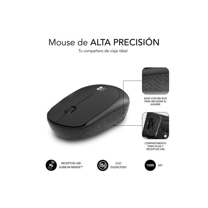 SUBBLIM Harmony Pack Mousepad XL + Wireless Mouse Black 5 SUBBLIM Harmony Pack Mousepad XL + Wireless Mouse Black 5