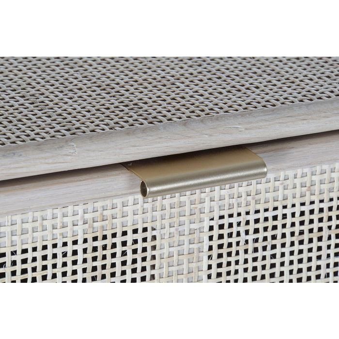 DKD Home Decor Cajonera Scandi Natural Dorado 5 Cajones 100.5 x 42 x 36.5 cm Paulownia/MDF 2