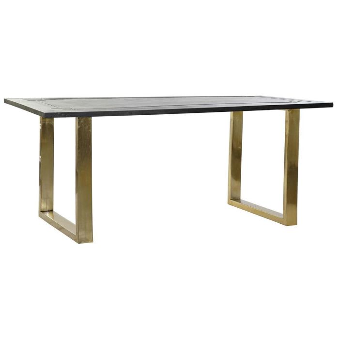 Mesa Comedor Moderno DKD Home Decor Negro Dorado 89 x 75 x 180 cm