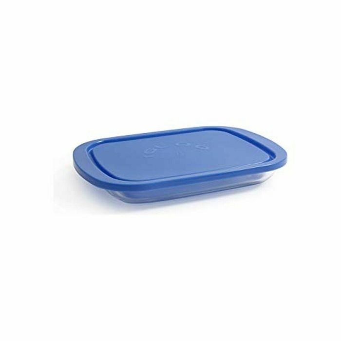 Fiambrera Borgonovo Igloo Azul Rectangular 800 ml 26 x 18,5 x 3,4 cm (12 Unidades) (26 x 18,5 x 3,4 cm) 1