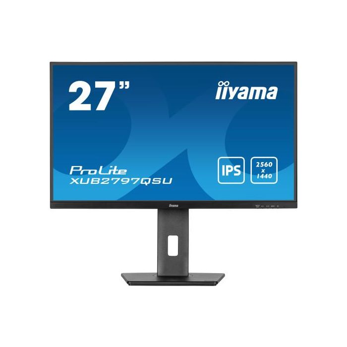 Iiyama ProLite XUB2797QSU-B2 Monitor IPS 27" 4K UHD 2560x1440 100Hz 300cd/m² Iiyama ProLite XUB2797QSU-B2 Monitor IPS 27" 4K UHD 2560x1440 100Hz 300cd/m²