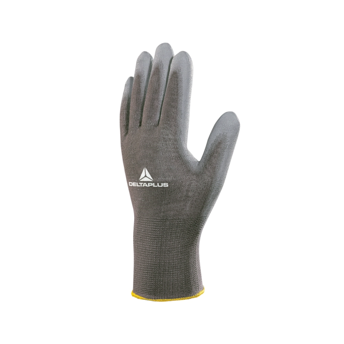 Deltaplus Guantes de Poliéster Antideslizante Lavable para Manipulación y Manutención, Gris, Talla 10 1