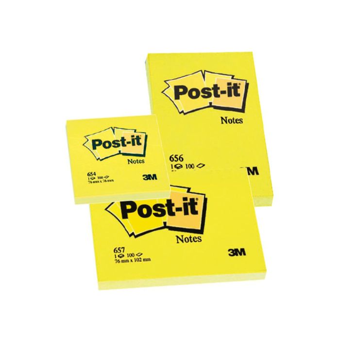 Bloc De Notas Adhesivas Quita Y Pon Post-It 76x76 mm Con 100Hojas 12 unidades 1