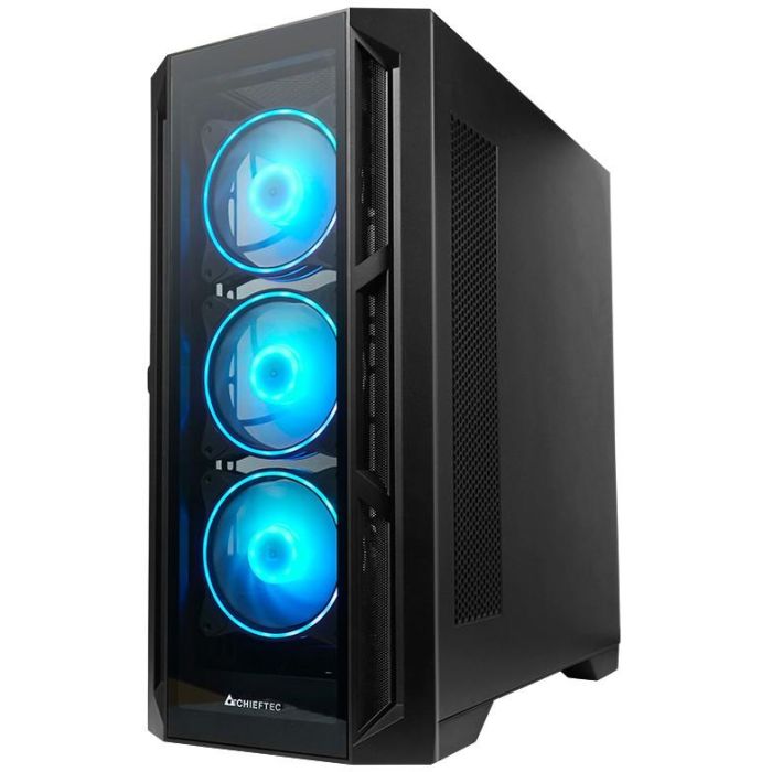 Chieftec GA-01B-TG-OP ATX Midi Tower Negro, Caja de PC para Gaming con Ventana de Cristal Templado 1
