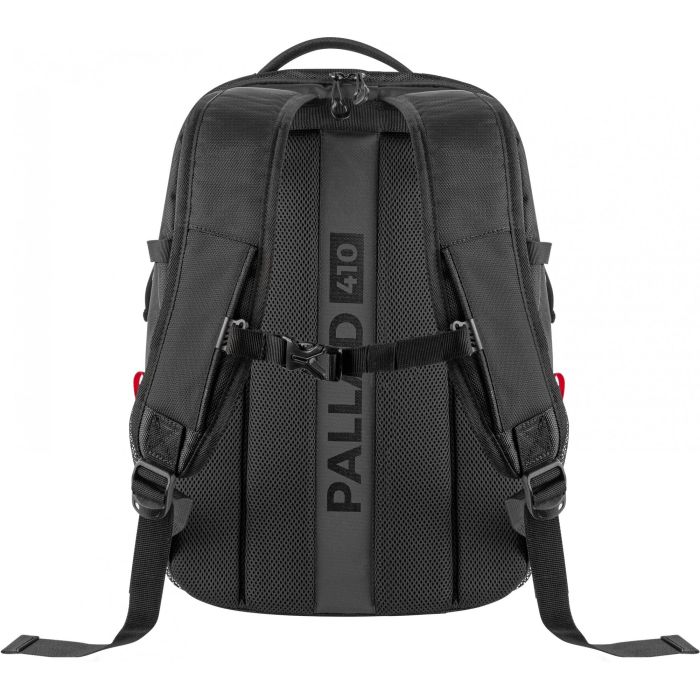 GENESIS Pallad 410 Mochila para Portátil 15.6" Universal, Impermeable, Poliéster 1680D, Senderismo Urbano Negro 5