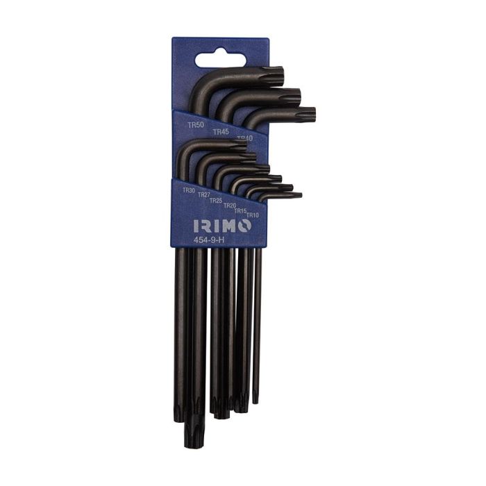 Llaves acodadas pavonadas torx® inviolables t10 - t50 454 - 9 - h, juego de 9 piezas Llaves acodadas pavonadas torx® inviolables t10 - t50 454 - 9 - h, juego de 9 piezas