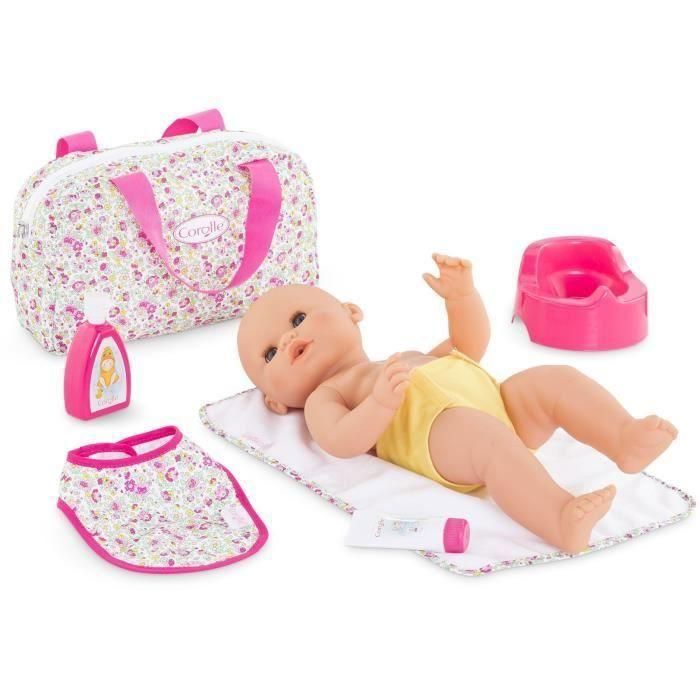 Accesorios bebé - COROLLE - Caja accesorios cambiador de flores - Para muñecos bebés de 36 y 42 cm - 7 accesorios - A partir de 2 años 2 Accesorios bebé - COROLLE - Caja accesorios cambiador de flores - Para muñecos bebés de 36 y 42 cm - 7 accesorios - A partir de 2 años 2
