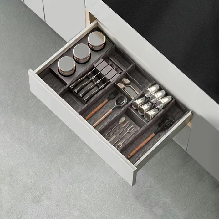 Emuca Portacuchillos Orderbox para cajón, 150x470mm, Acero y Madera, Gris antracita 2 Emuca Portacuchillos Orderbox para cajón, 150x470mm, Acero y Madera, Gris antracita 2