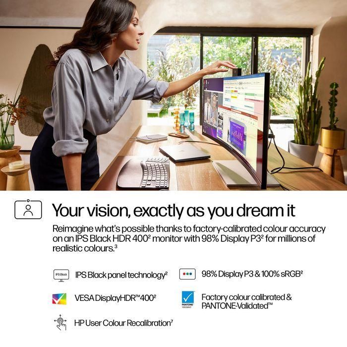 HP Series 7 Pro 34 inch WQHD Conferencing Monitor - 734pm 15 HP Series 7 Pro 34 inch WQHD Conferencing Monitor - 734pm 15