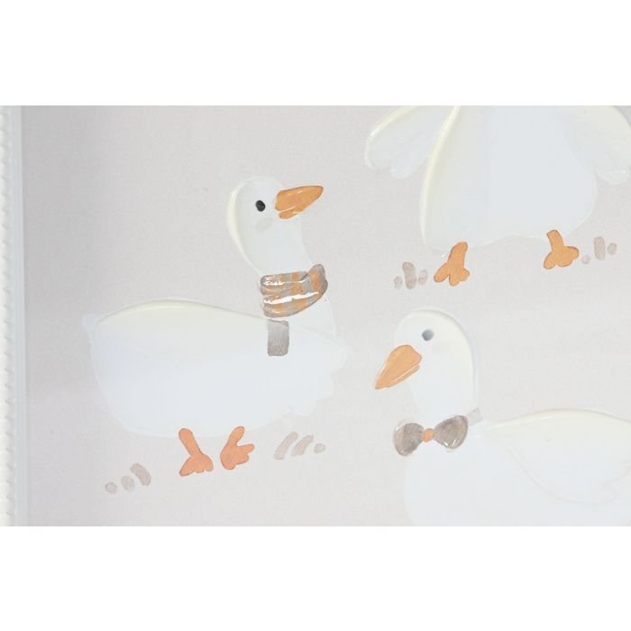 DKD Home Decor Cuadro Patitos Blanco Amarillo Cristal Ps 30 x 40 x 3 cm (4 Unidades) 2