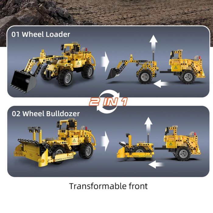 Cada: Excavadora- Bulldozer 2 En 1 693 Pzas 3 Cada: Excavadora- Bulldozer 2 En 1 693 Pzas 3