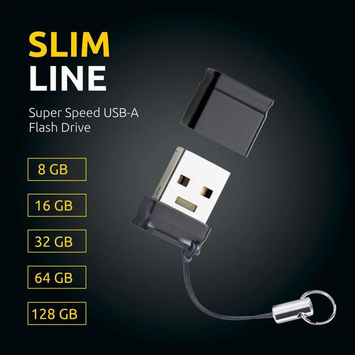 Memoria USB INTENSO Slim Line 128 GB Negro 7 Memoria USB INTENSO Slim Line 128 GB Negro 7
