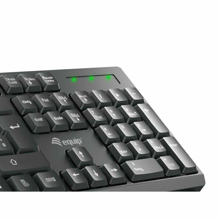 Equip Teclado y Ratón Inalámbricos, 105 Teclas, 1200DPI, Resistente a Derrames, Tecnología 2.4Ghz 2