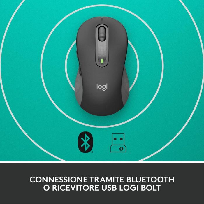Logitech M650 L Signature for Business - Ratón Inalámbrico Ergonómico Grande con Logi Bolt, SilentTouch, 24 Meses Batería 7 Logitech M650 L Signature for Business - Ratón Inalámbrico Ergonómico Grande con Logi Bolt, SilentTouch, 24 Meses Batería 7