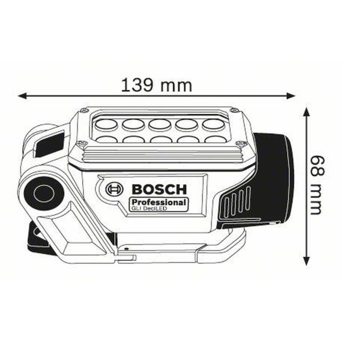 Bosch Professional Lámpara Inalámbrica GLI 12V-330 06014A0000 LED Potente Iluminación Multi-enganche Solo Cartón 1