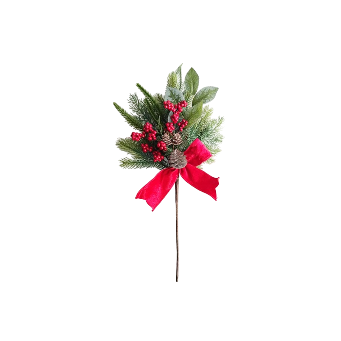DKD Home Decor Rama de Navidad Tradicional en PVC Verde y Rojo para Decoración del Hogar 12x56x25 cm - Pack 12 Unidades