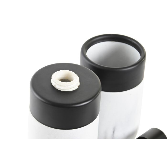 Baño Moderno DKD Home Decor Blanco Negro 7.2 x 16.4 x 7.2 cm Set de 2 2 Baño Moderno DKD Home Decor Blanco Negro 7.2 x 16.4 x 7.2 cm Set de 2 2