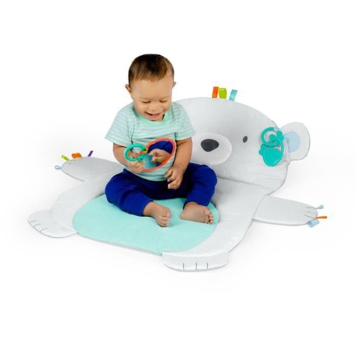 ESTRELLAS BRILLANTES Alfombrilla de juego Polar Bear Tummy Time Prop & Play 3 ESTRELLAS BRILLANTES Alfombrilla de juego Polar Bear Tummy Time Prop & Play 3