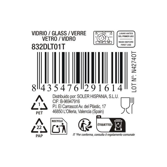 Vaso Syros 270 cc transparente - Inde (48 Unidades) 4 Vaso Syros 270 cc transparente - Inde (48 Unidades) 4