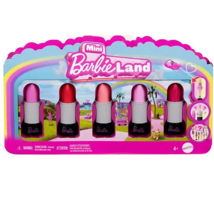 Barbie JBD26 Mini set de pintalabios BarbieLand con 6 mini muñecas 1