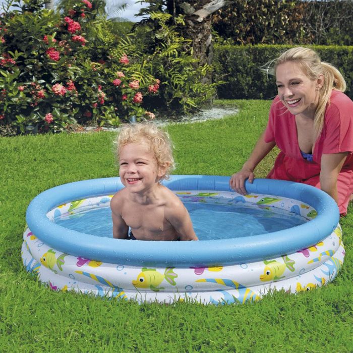Bestway Piscina Hinchable Infantil 3 Aros Coral 102x25 cm +2 Años Jardin 51008 1