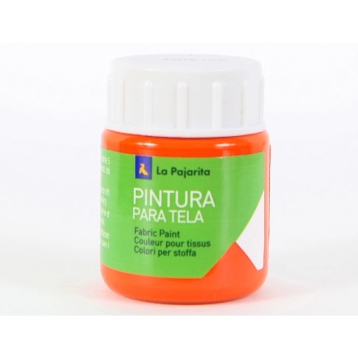 La Pajarita Pintura para Tela Anaranjado 25 ml 1