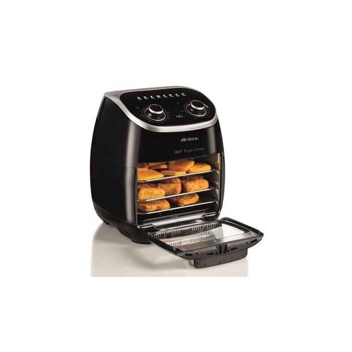 Ariete 4619 Freidora de Aire y Horno con Parrilla Giratoria y Accesorios para Asar, Hornear y Cocinar Múltiples Niveles 1