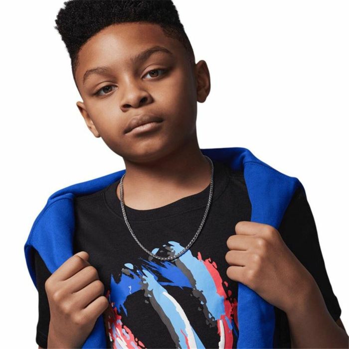 Camiseta de Manga Corta Infantil Jordan Jdb Bball Fire Ss Negro 2