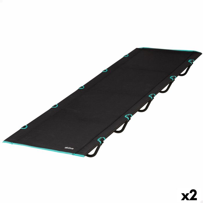 Cama de Camping Aktive 193 X 14,5 X 67 CM (2 Unidades) 0 Cama de Camping Aktive 193 X 14,5 X 67 CM (2 Unidades) 0