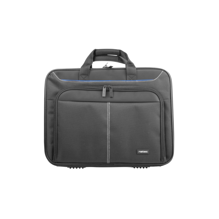 NATEC Doberman Maletín Protector para Portátil de hasta 15.6" (39,6 cm) con Asa y Tirante de Hombro Color Negro