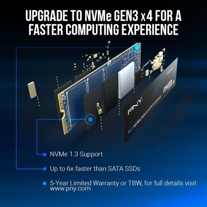 Pny Cs1030 M.2 Nvme 250 GB Pci Express 3.0 3 Pny Cs1030 M.2 Nvme 250 GB Pci Express 3.0 3