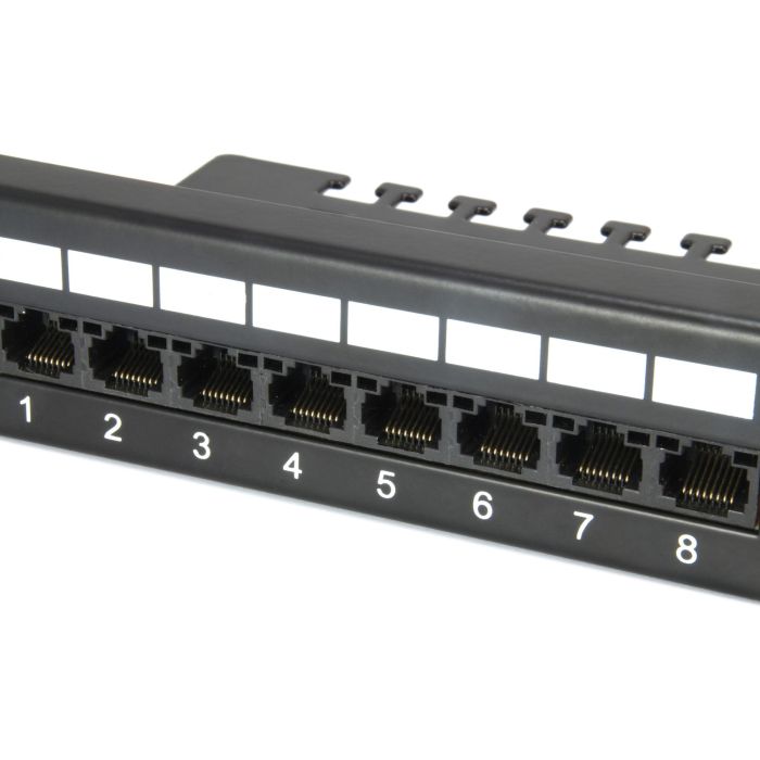 EQUIP Patchpanel 135425 24 Puertos Cat6 19" UTP 1U Keystone Montage Negro 2