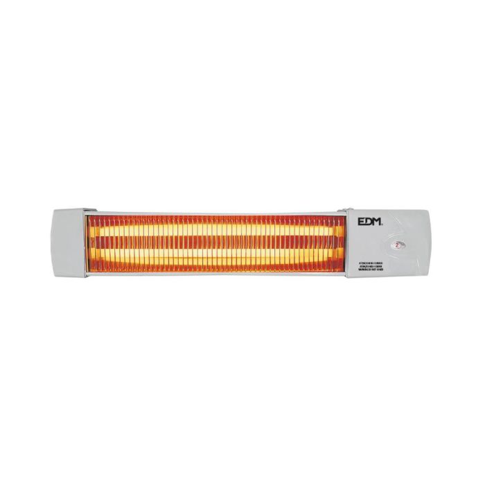 Edm Estufa de baño de cuarzo modelo marfil 600-1200w orientable, 2 barras de cuarzo, reflector pulido, kit de montaje, 57x10x10,5 cm, ref. 07904 0 Edm Estufa de baño de cuarzo modelo marfil 600-1200w orientable, 2 barras de cuarzo, reflector pulido, kit de montaje, 57x10x10,5 cm, ref. 07904 0