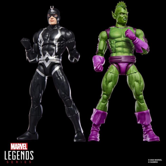 Hasbro Marvel Legends Series Blister 2 Figuras Black Bolt & Triton Inhumanos Articuladas 15cm con Accesorios Oficiales