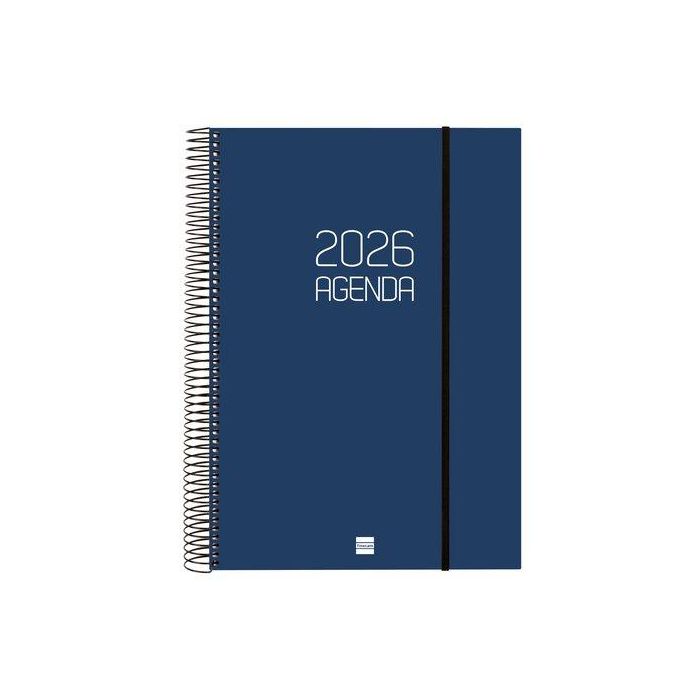 Finocam Agenda Espiral Opaque E40 210x297 mm Tapa PP Azul 2026