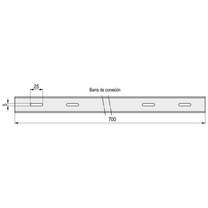 OMGE Fliter 700 Barra Unión para Guía Oculta Zincado con 4 Tornillos M4x6 1 OMGE Fliter 700 Barra Unión para Guía Oculta Zincado con 4 Tornillos M4x6 1