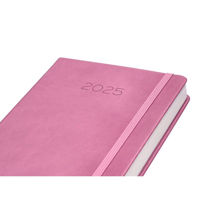 Agenda Encuadernada Liderpapel Mykonos A5 2025 Dia Pagina Color Rosa Papel 70 gr 5