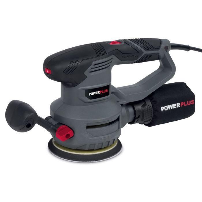 Powerplus POWE40030 Lijadora de órbita aleatoria 450 W 125 mm Velocidad Variable Extracción Polvo Incluye 5 Lijas