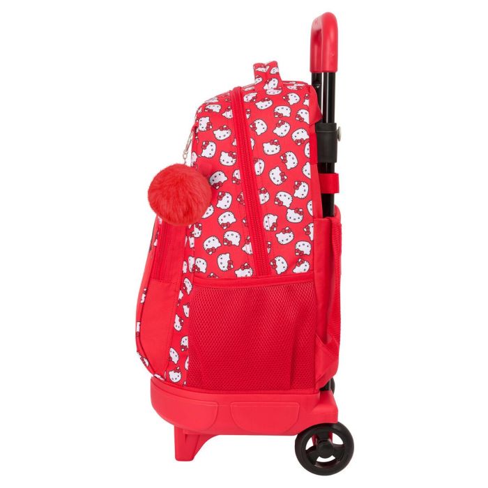 Mochila Escolar con Ruedas Hello Kitty Iconic Blanco Rojo 33 x 45 x 22 cm 2