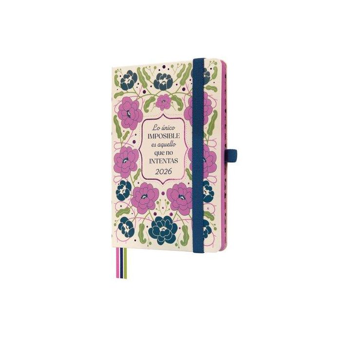 Agenda Anual (2026) Finocam Minimal Design Cosida Tapa Extra Con Goma M4 118X168 S/V Apais. Imposible