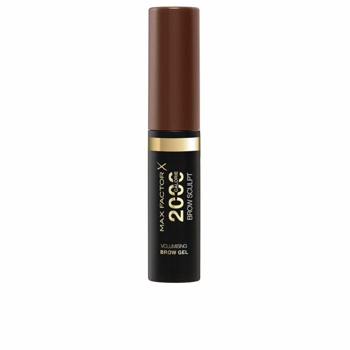 Max Factor 2000 CALORIE Gel Voluminizador para Cejas #004 Black Brown 4,5 ml, Efecto Volumen 3D, Rellena y Define, Resistente al Agua 2