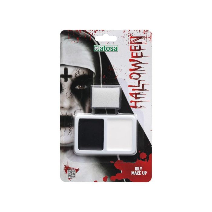 Maquillaje Halloween Monja Dos Colores Cera Caracterización Terror Profesional