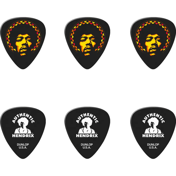 Dunlop Caja 6 Púas Signature Jimmy Hendrix Aura Mandala 2 Dunlop Caja 6 Púas Signature Jimmy Hendrix Aura Mandala 2